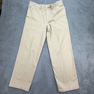 Duluth Trading Co Mens Khaki Chino Pants 100% Cotton Tan 32x30 (Fits 34x29)